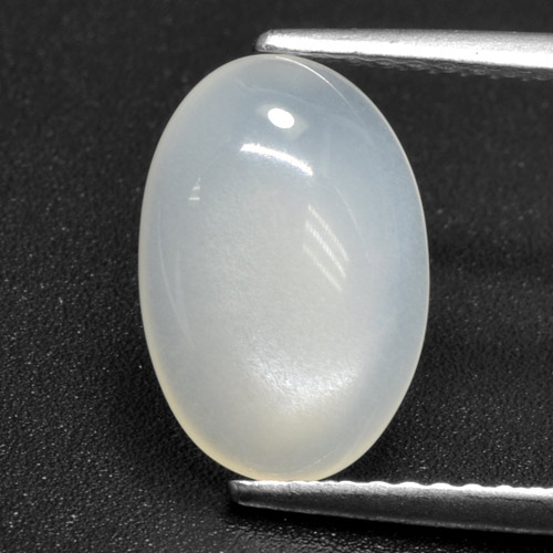 Pietra di luna Bianco traslucido naturale da 2.45 ct, Taglio ovale, Traslucido