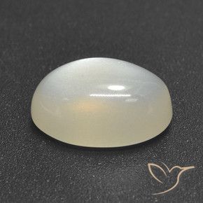 Pietra di luna Bianco crema naturale da 3.16 ct, Taglio ovale, Traslucido