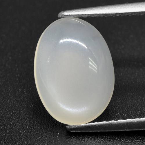 Pietra di luna Bianco traslucido naturale da 2.60 ct, Taglio ovale, Traslucido