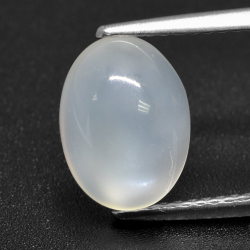 Pietra di luna Bianco traslucido naturale da 3.08 ct, Taglio ovale, Traslucido