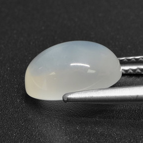 Pietra di luna Bianco traslucido naturale da 3.08 ct, Taglio ovale, Traslucido
