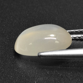 Pietra di luna naturale bianco da 2,78 ct, taglio ovale, traslucido