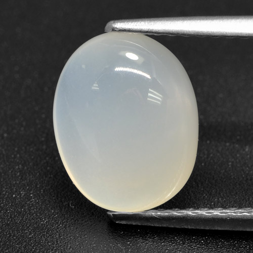 Pietra di luna Bianco traslucido naturale da 3.12 ct, Taglio ovale, Traslucido