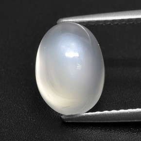 Pietra di luna naturale bianco da 3,23 ct, taglio ovale, traslucido