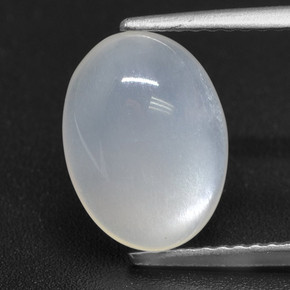 Pietra di luna naturale bianco da 3,32 ct, taglio ovale, traslucido