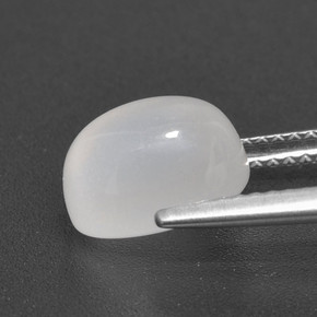 Pietra di luna Bianco traslucido naturale da 3.36 ct, Taglio ovale, Traslucido