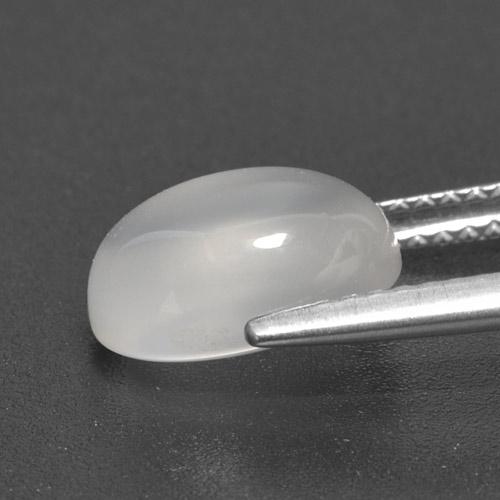 Pietra di luna naturale bianco da 3,09 ct, taglio ovale, traslucido