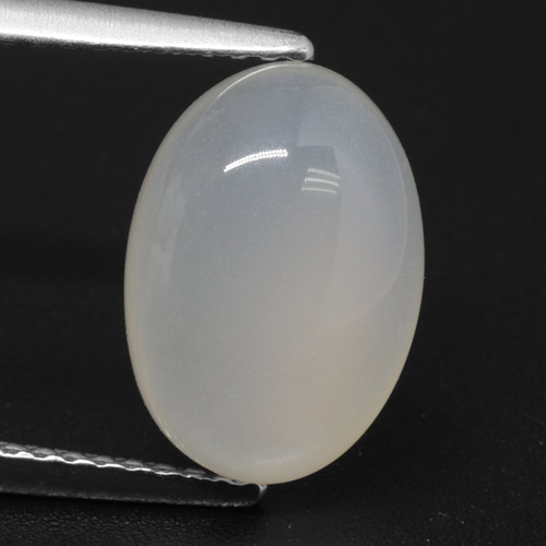 Pietra di luna naturale bianco da 3,76 ct, taglio ovale, traslucido
