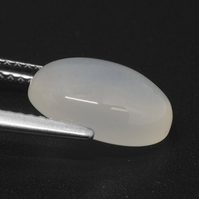 Pietra di luna naturale bianco da 3,76 ct, taglio ovale, traslucido