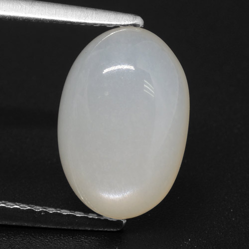 Pietra di luna naturale bianco da 3,82 ct, taglio ovale, traslucido