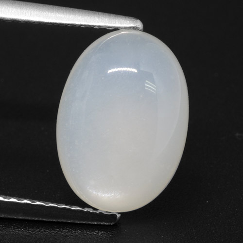 Pietra di luna naturale bianco da 3,62 ct, taglio ovale, traslucido