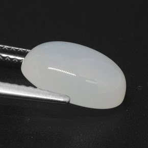 Pietra di luna naturale bianco da 3,62 ct, taglio ovale, traslucido