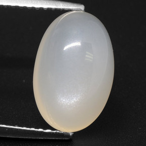 Pietra di luna naturale bianco da 4,94 ct, taglio ovale, traslucido