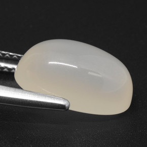 Pietra di luna naturale bianco da 4,94 ct, taglio ovale, traslucido