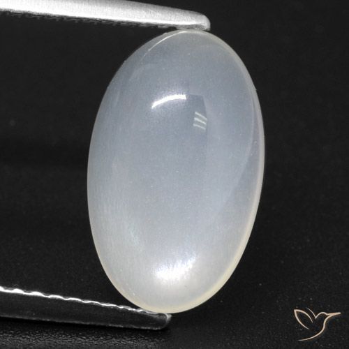 Pietra di luna Bianco traslucido naturale da 3.24 ct, Taglio ovale, Traslucido