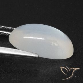 Pietra di luna Bianco traslucido naturale da 3.24 ct, Taglio ovale, Traslucido