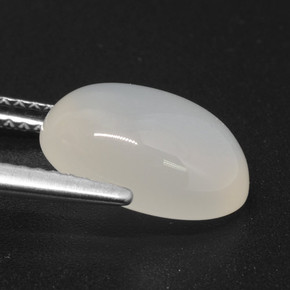 Pietra di luna Bianco traslucido naturale da 3.92 ct, Taglio ovale, Traslucido