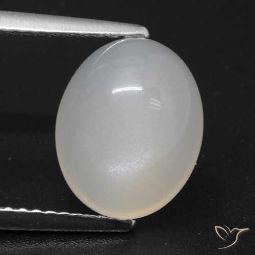 3.76ct Naturale Bianco traslucido Pietra di luna, Ovale, Traslucido