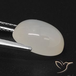 Pietra di luna Bianco traslucido naturale da 3.76 ct, Ovale, Traslucido