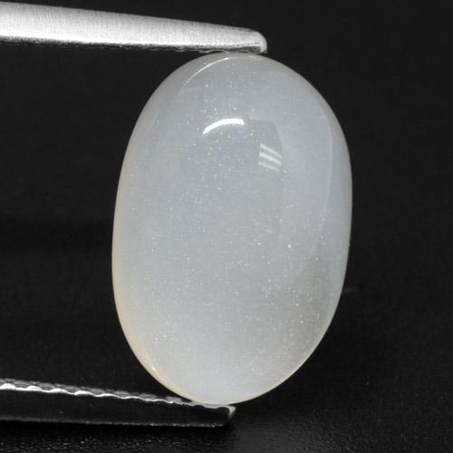 Pietra di luna Bianco traslucido naturale da 3.33 ct, Taglio ovale, Traslucido