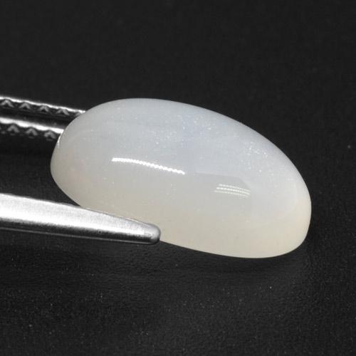 Pietra di luna Bianco traslucido naturale da 3.33 ct, Taglio ovale, Traslucido