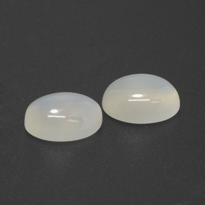 Gemme di Pietra di luna Bianco traslucido naturale da 5.71 ct, Taglio ovale, Traslucido