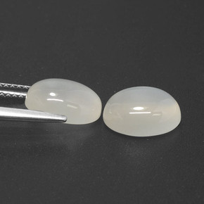 Gemme di Pietra di luna Bianco traslucido naturale da 5.71 ct, Taglio ovale, Traslucido
