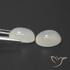 Pietra di luna naturale bianco da 5,12 ct, taglio ovale, traslucido