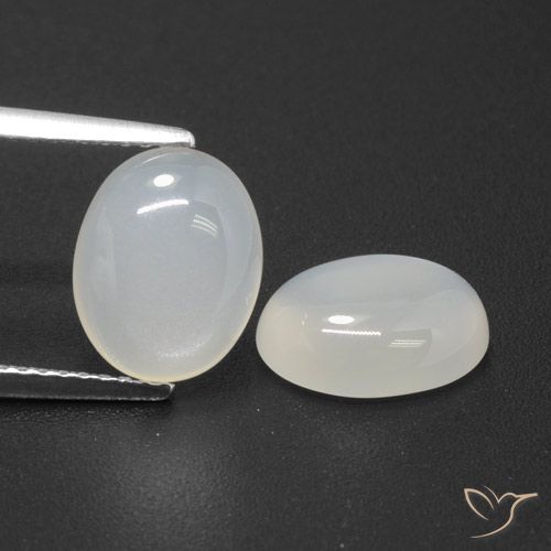4.85ctw Naturale Bianco traslucido Pietra di luna, Ovale, Traslucido