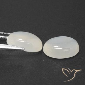 Gemme di Pietra di luna Bianco traslucido naturale da 4.85 ct, Ovale, Traslucido