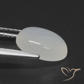 Pietra di luna Bianco traslucido naturale da 2.31 ct, Ovale, Traslucido