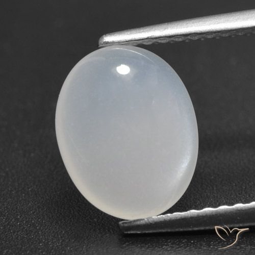 Pietra di luna naturale bianco da 2,16 ct, taglio ovale, traslucido