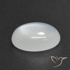 Pietra di luna naturale bianco da 2,16 ct, taglio ovale, traslucido