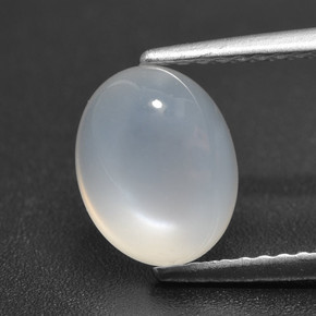 Pietra di luna Bianco traslucido naturale da 2.22 ct, Taglio ovale, Traslucido