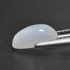 Pietra di luna naturale bianco da 1,81 ct, taglio ovale, traslucido