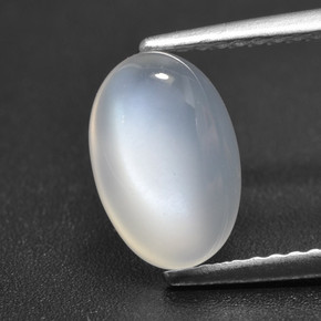 Pietra di luna naturale bianco da 2,13 ct, taglio ovale, traslucido