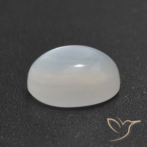 Pietra di luna Bianco traslucido naturale da 1.85 ct, Taglio ovale, Traslucido
