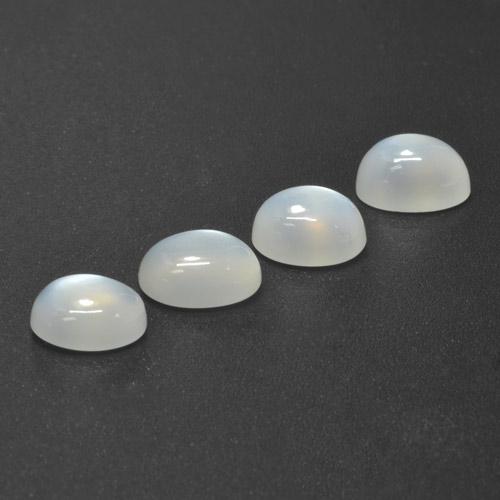 Pietra di luna naturale bianco da 5,90 ct, taglio ovale, traslucido