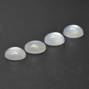 Pietra di luna naturale bianco da 5,50 ct, taglio ovale, traslucido