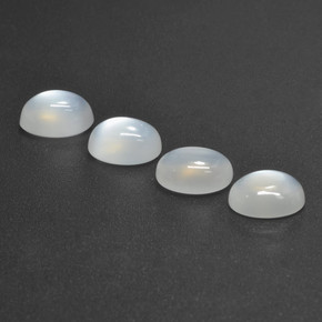 Pietra di luna naturale bianco da 5,50 ct, taglio ovale, traslucido