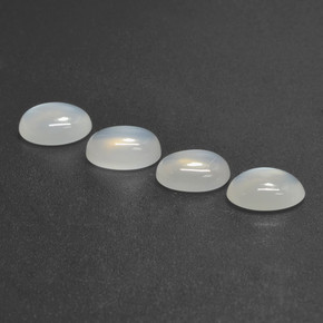 Pietra di luna naturale bianco da 4,56 ct, taglio ovale, traslucido