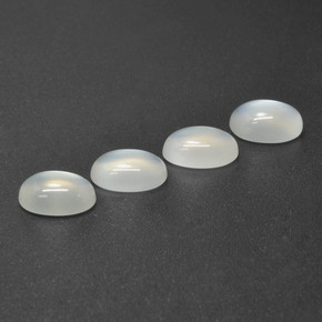 Pietra di luna naturale bianco da 4,80 ct, taglio ovale, traslucido