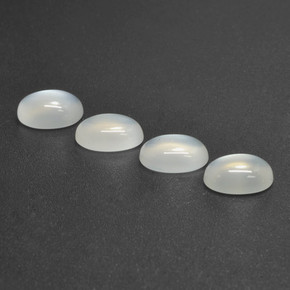 Pietra di luna naturale bianco da 4,80 ct, taglio ovale, traslucido