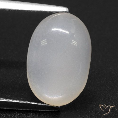 Pietra di luna Bianco traslucido naturale da 4.04 ct, Taglio ovale, Traslucido