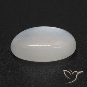 Pietra di luna Bianco traslucido naturale da 4.04 ct, Taglio ovale, Traslucido