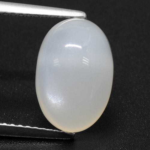 Pietra di luna naturale bianco da 4,99 ct, taglio ovale, traslucido