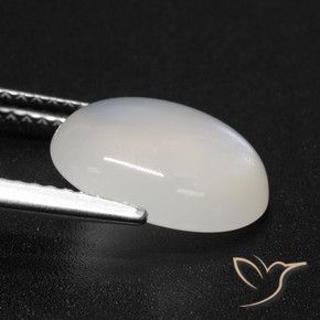 Pietra di luna Bianco traslucido naturale da 3.69 ct, Ovale, Traslucido