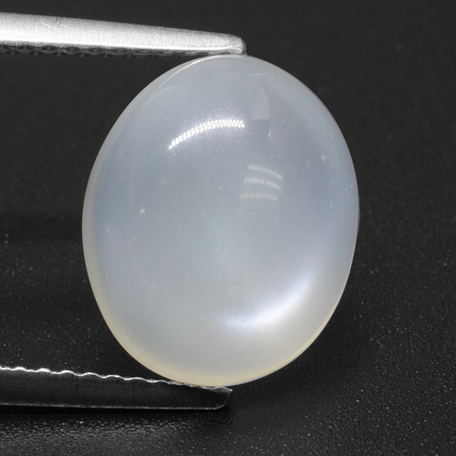 Pietra di luna Bianco traslucido naturale da 4.10 ct, Taglio ovale, Traslucido