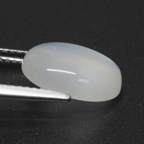 Pietra di luna Bianco traslucido naturale da 4.10 ct, Taglio ovale, Traslucido