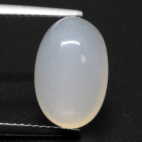 Pietra di luna Bianco traslucido naturale da 5.80 ct, Taglio ovale, Traslucido